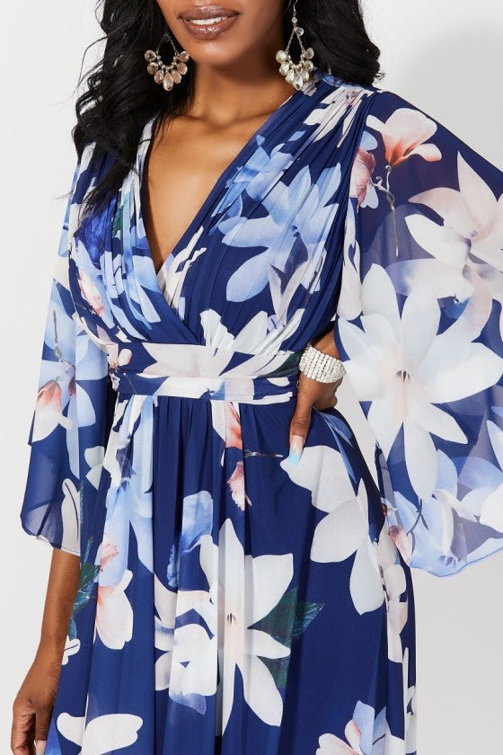 Flower print dress R1423