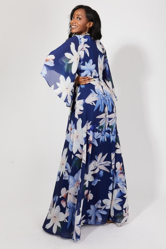 Flower print dress R1423