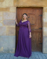 Vestido largo talla grande 1584