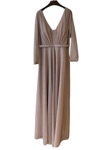 Long dress R1864G TG with sleeve