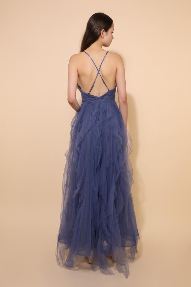 Vestido largo tul R1870