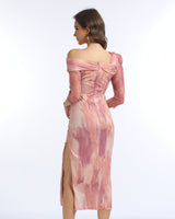 Vestido midi estampado 25241