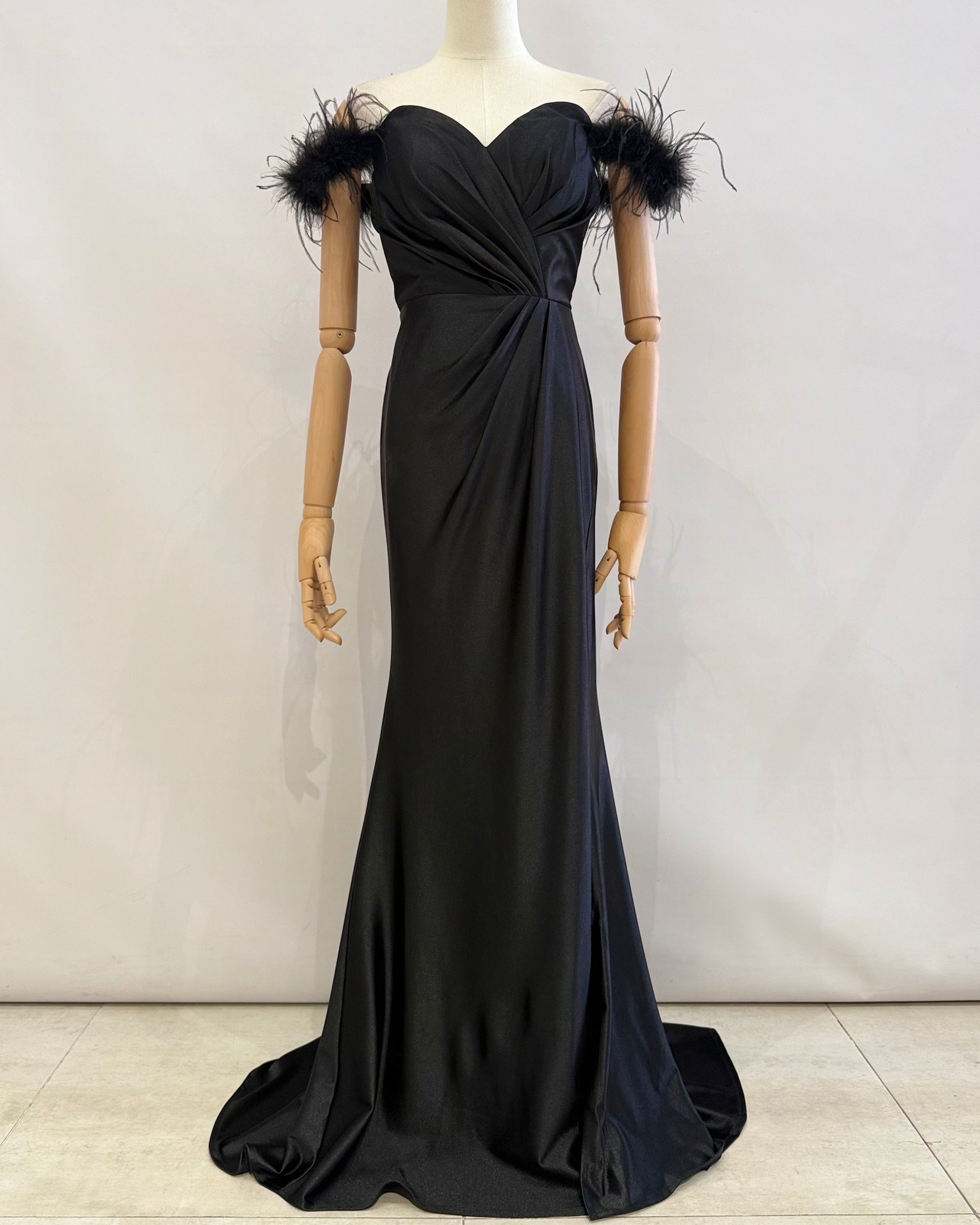Vestido sirena saten R1879