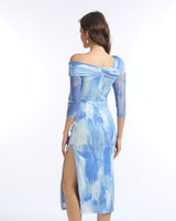 Vestido midi estampado 25241