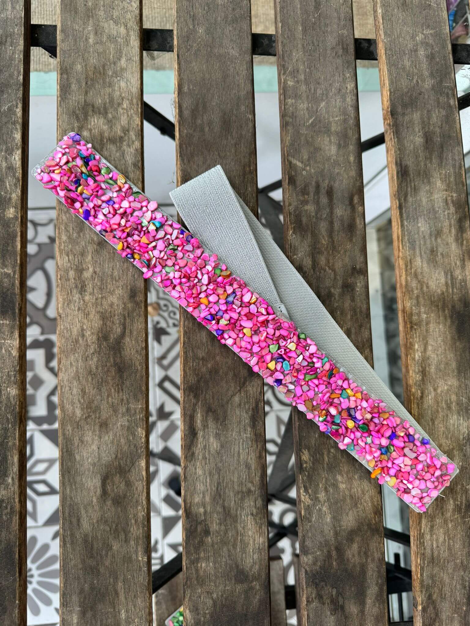 Cinturon de piedras con goma A55071