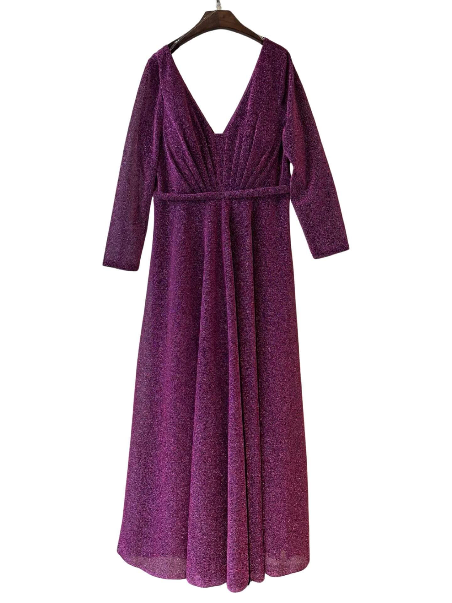 Long dress R1864G TG with sleeve