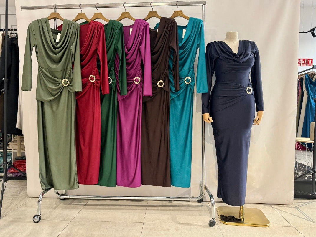 Vestido largo hebilla 25349