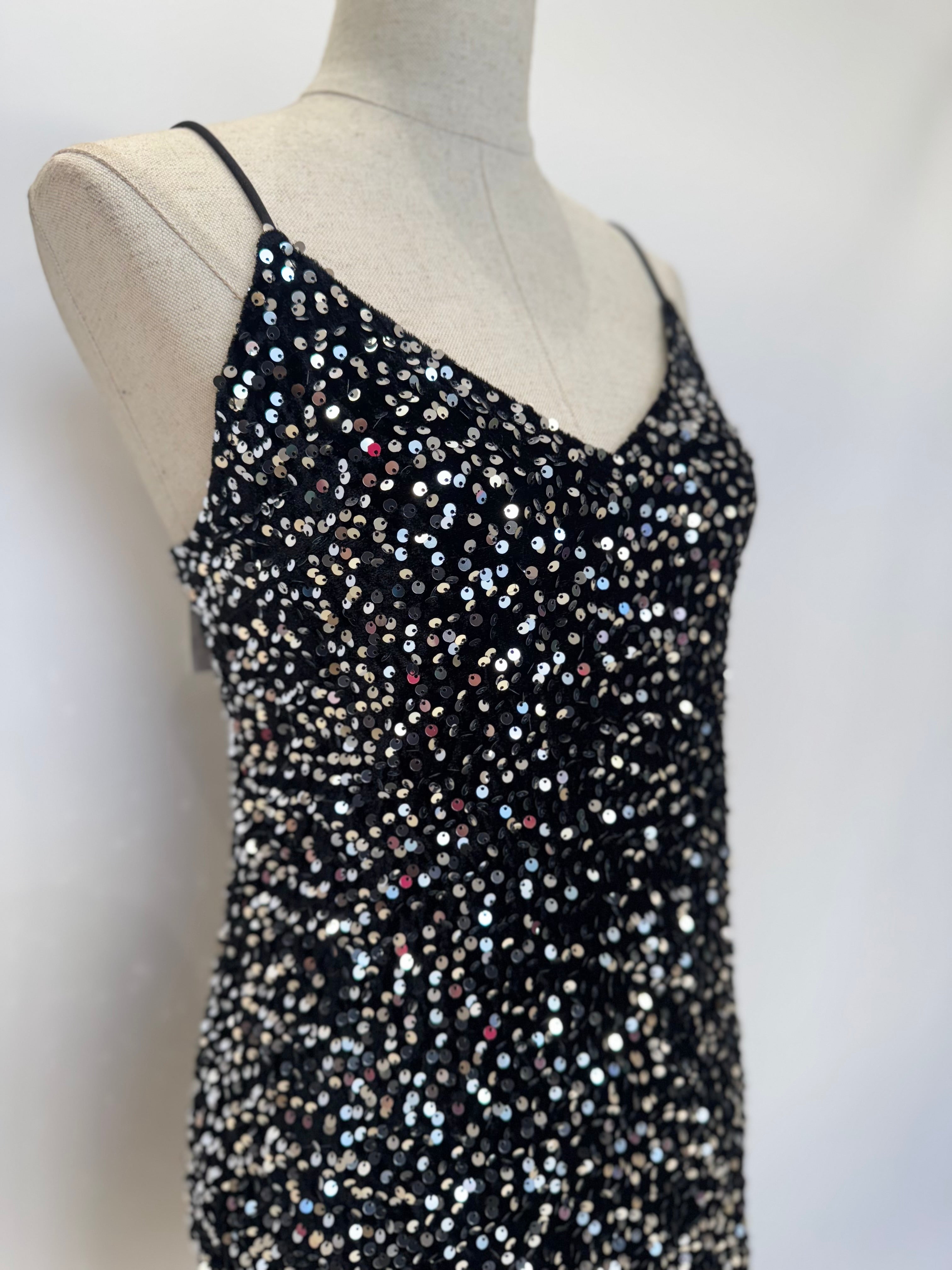 Vestido corto de lentejuela L1360