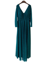 Long dress R1864G TG with sleeve