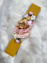 Cinturon goma flores 0008