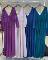 Vestido largo R1864G TG con manga