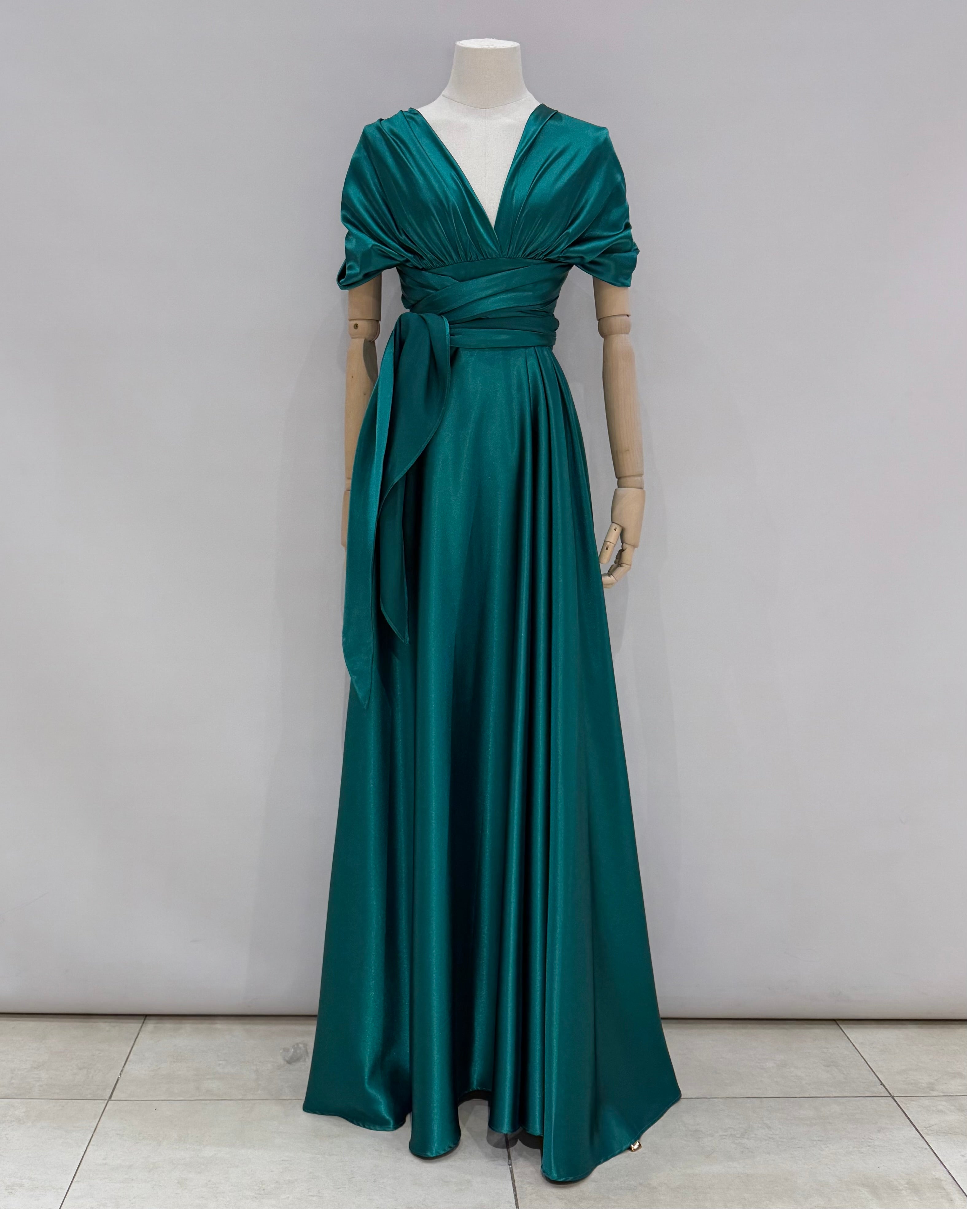 Vestido multiposicion de saten HM2358