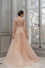 Vestido bordado con pedreria 6563