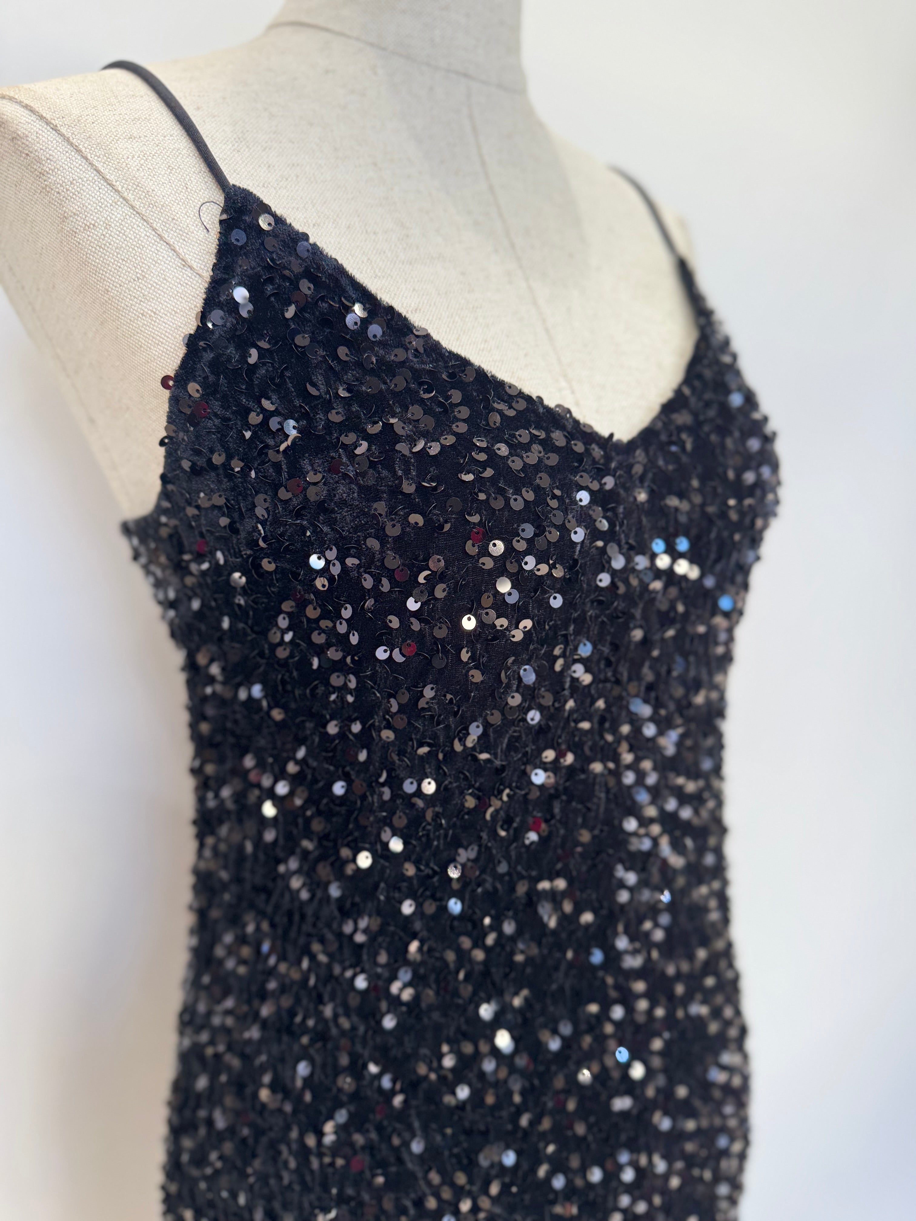 Vestido corto de lentejuela L1360