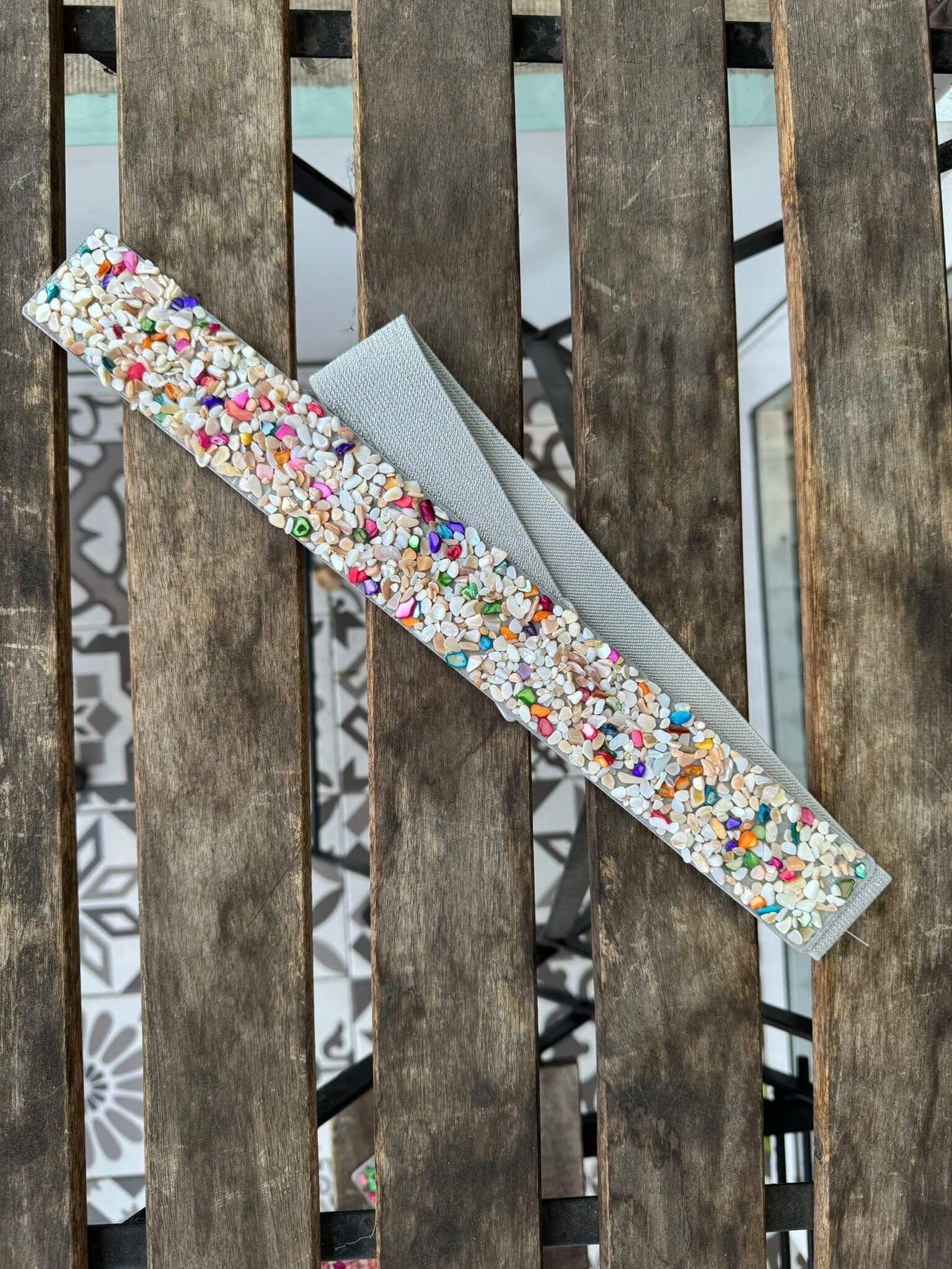 Cinturon de piedras con goma A55071