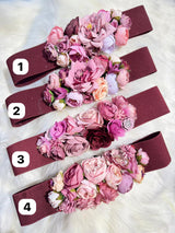 Cinturon goma flores 0008