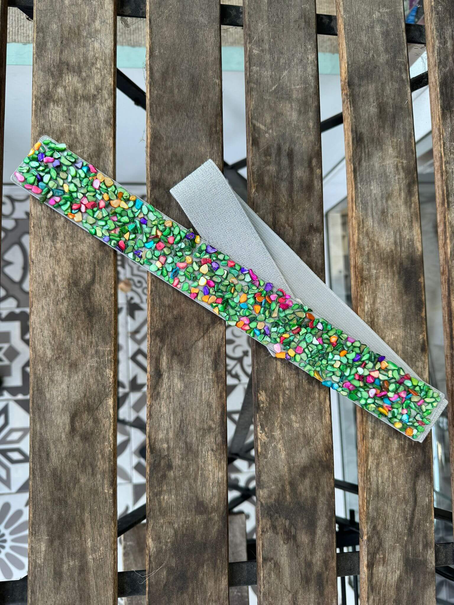 Cinturon de piedras con goma A55071