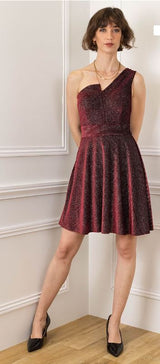 Vestido terciopelo brillo R8276