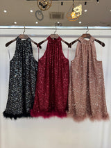 Vestido de lentueja corto L1361