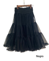 Falda de tul pomposo midi J8751