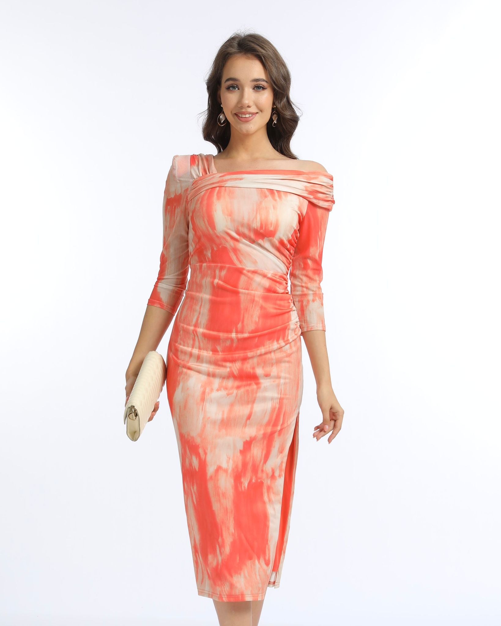 Vestido midi estampado 25241
