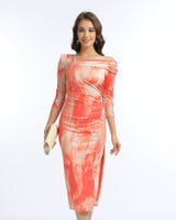 Vestido midi estampado 25241