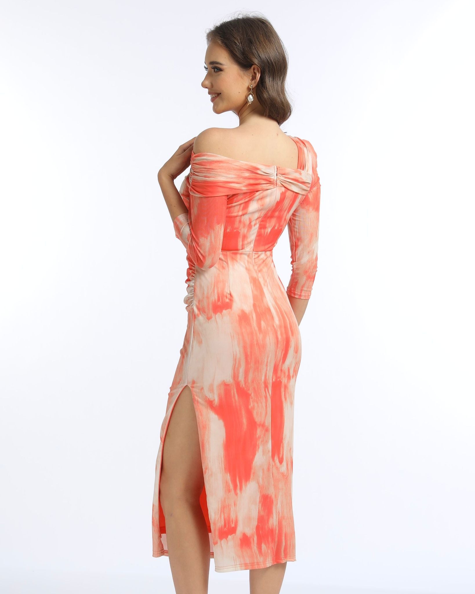 Vestido midi estampado 25241