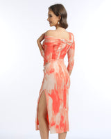Vestido midi estampado 25241