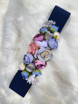 Cinturon goma flores 0008