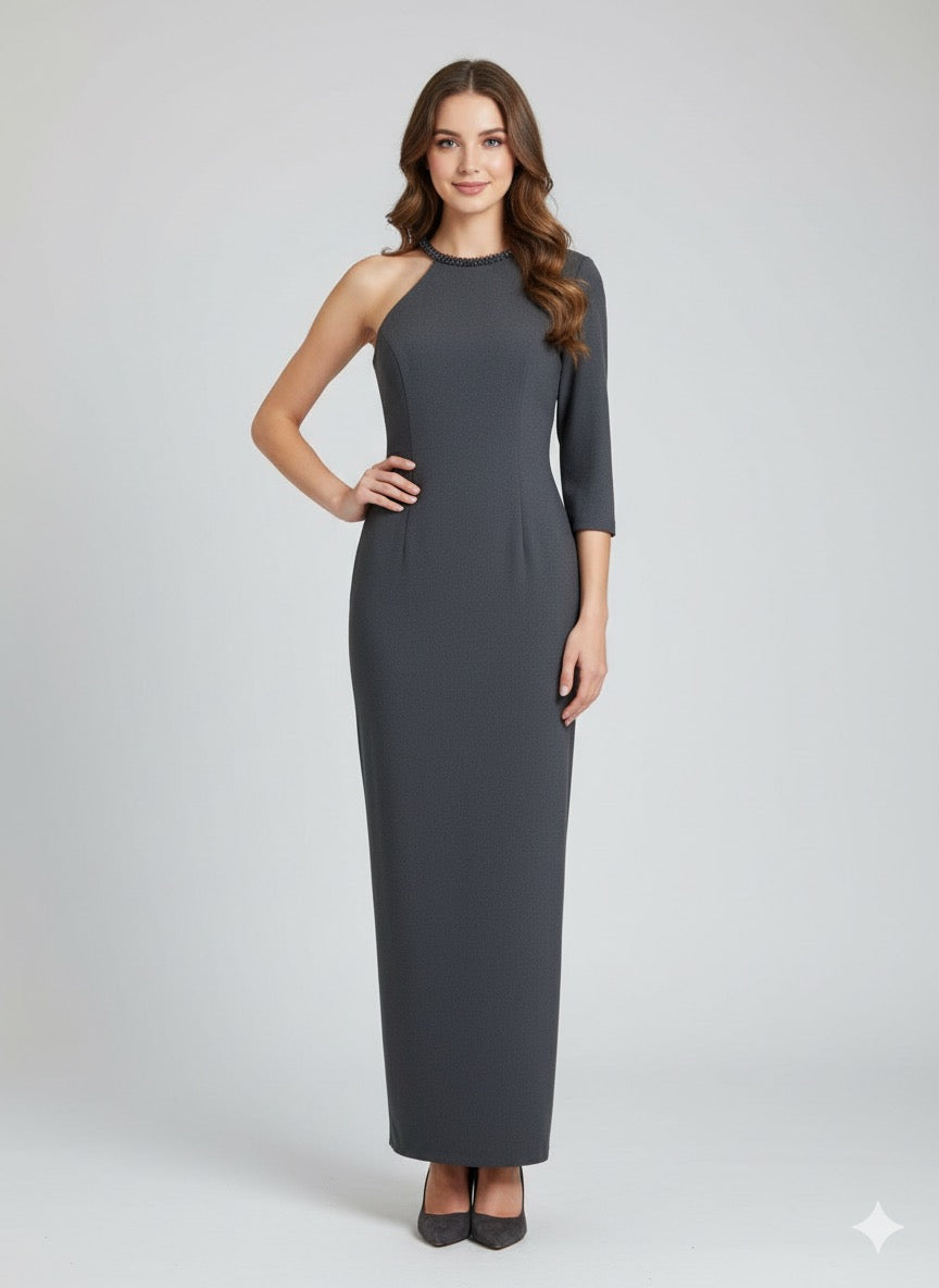 Long one sleeve dress MM07