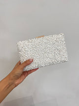 Clutch/bolsos piedras doble cara BR4066