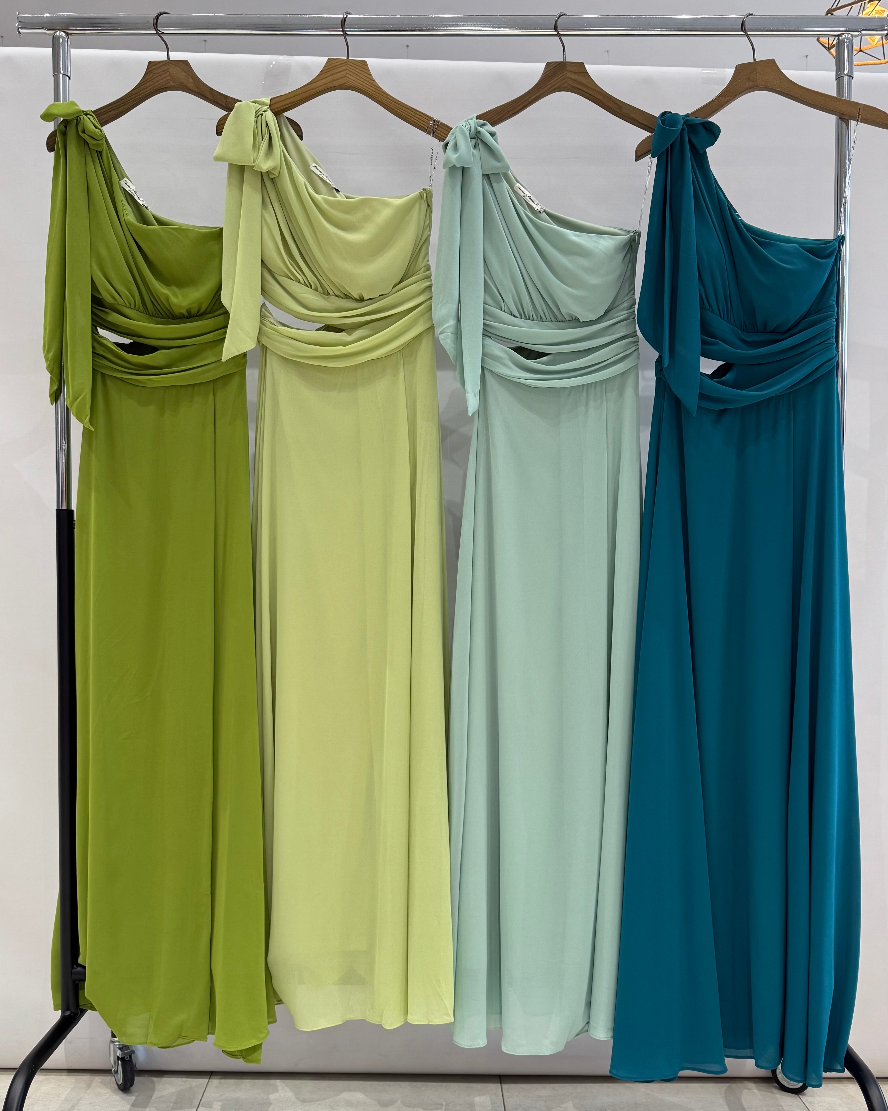 Vestido largo gasa 22393