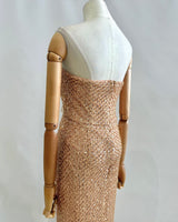 Vestido largo perlas TYS055