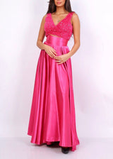 Falda saten H1258