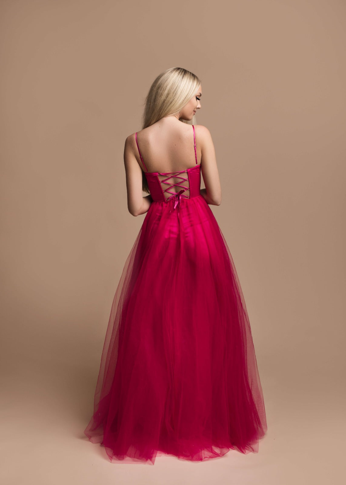 Vestido corset y tul HM2392