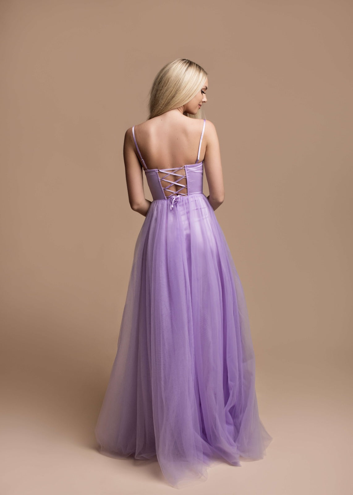 Vestido corset y tul HM2392
