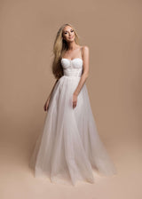 Vestido corset y tul HM2392