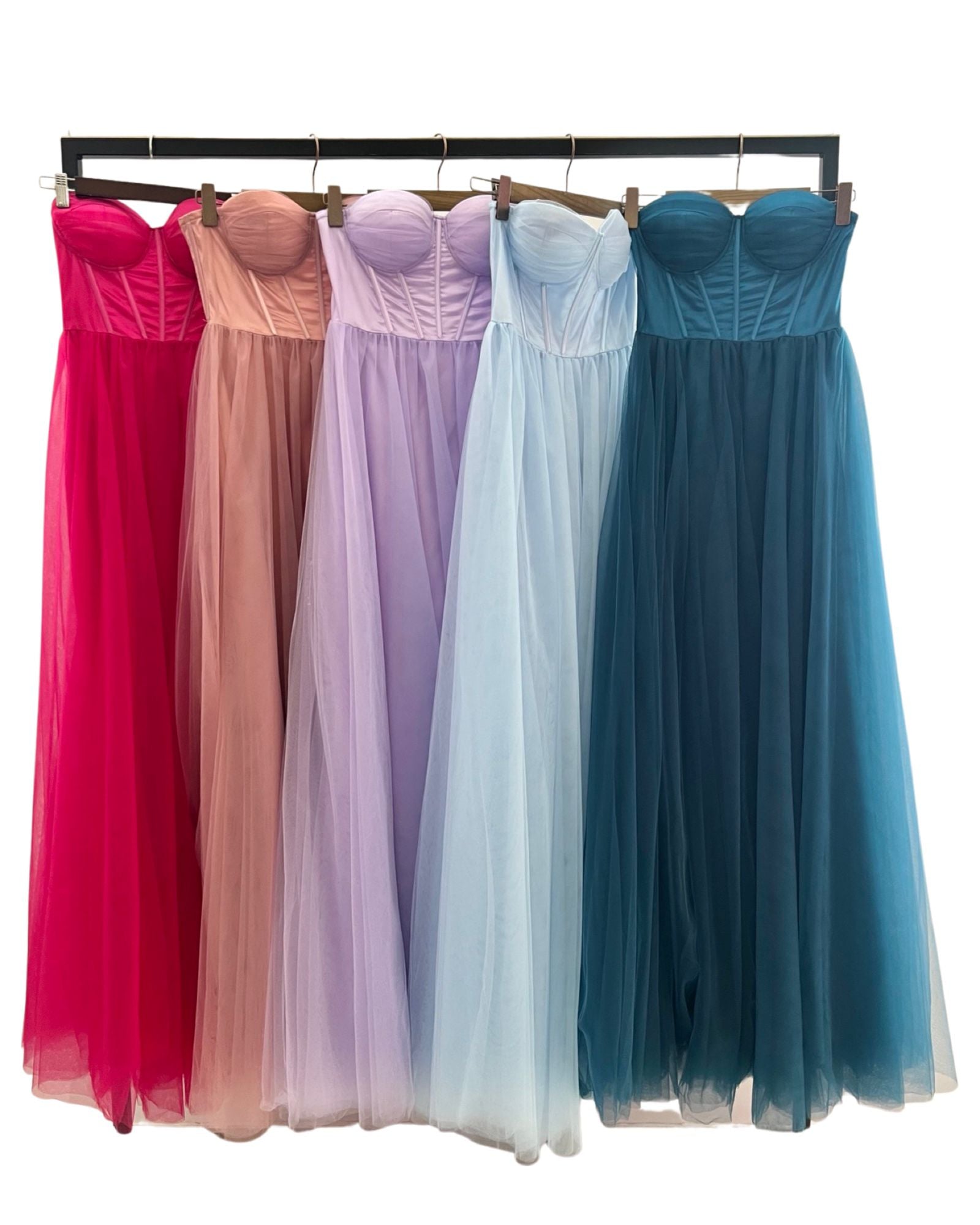 Vestido corset y tul HM2392