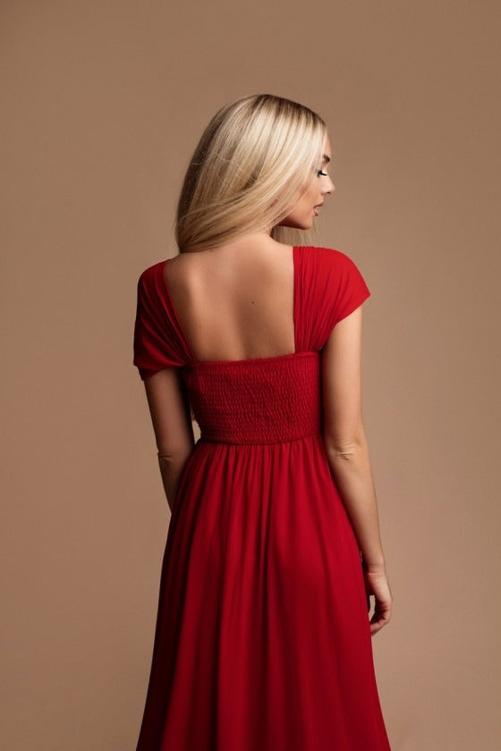 Long dress with sleeves R1269TG