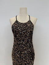 Vestido corto de lentejuela L1374