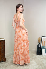 Vestido largo estampado 25130