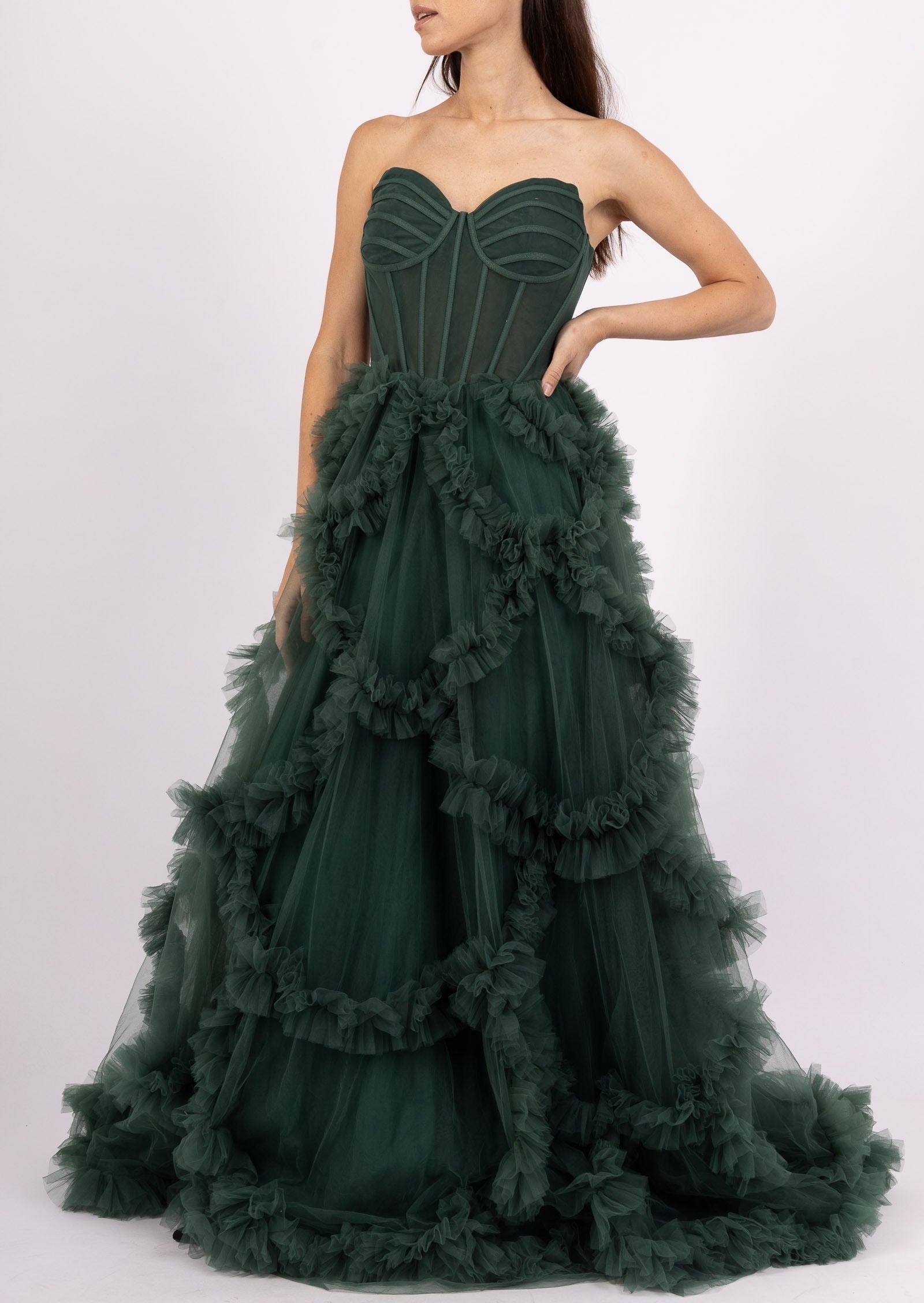 Vestido de tul F8072