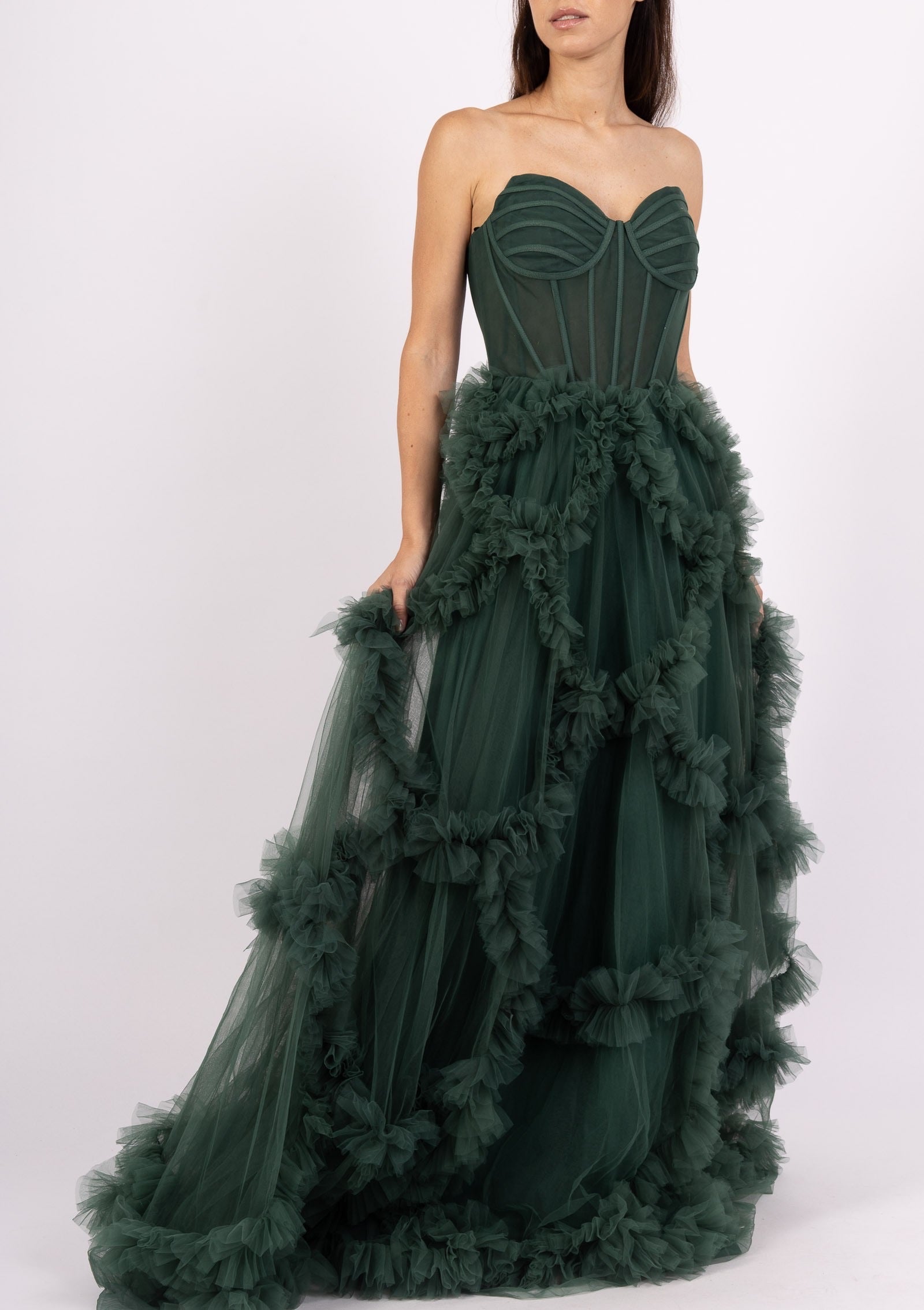 Vestido de tul F8072