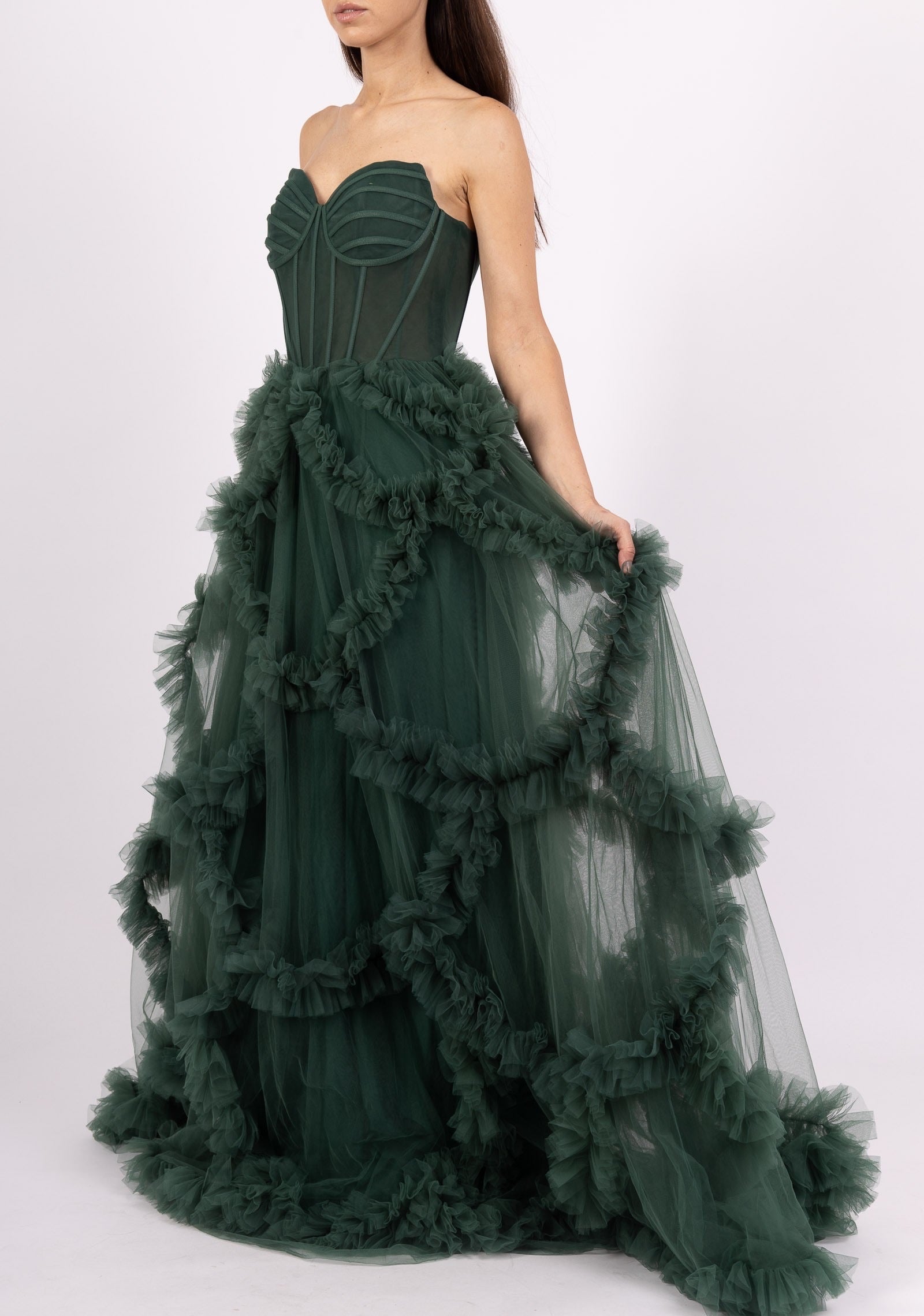 Vestido de tul F8072