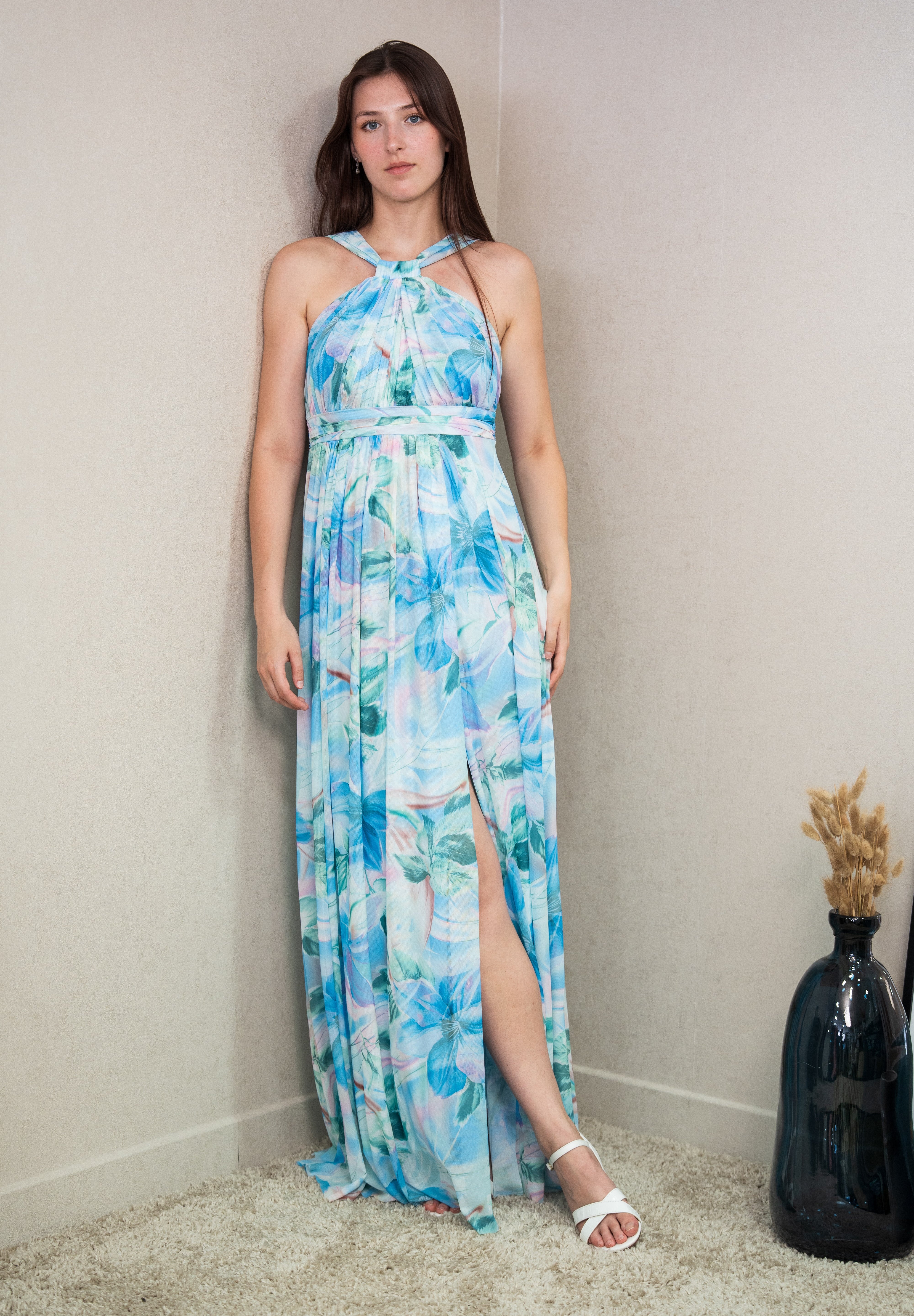 Vestido largo estampado 17170-3