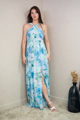 Vestido largo estampado 17170-3