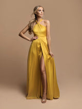 Vestido largo saten R1459
