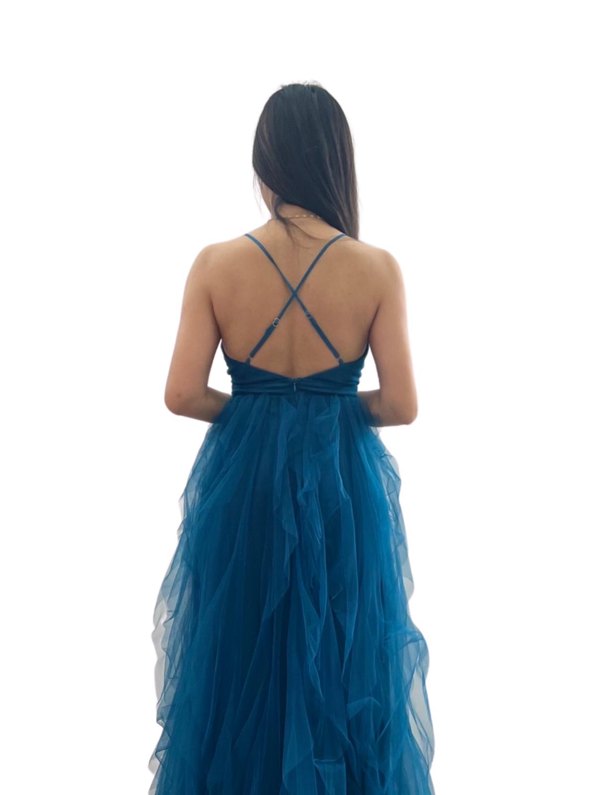 Vestido largo tul R1870