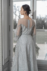 Vestido largo con purpurina TL-100