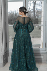 Vestido largo con purpurina TL-100